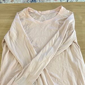 lululemon athletica Light Pink Long Sleeve Top